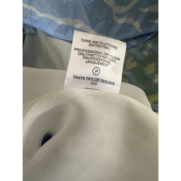 Tanya Taylor Bianka Silk Blend Wrap Dress Party Mini Leopard Short Sleeve Size 6 - Picture 10 of 16